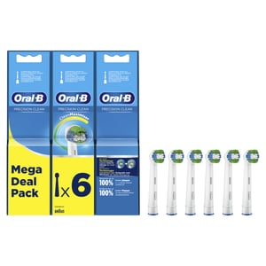 Oral-B Precision Clean 80339528 Toothbrush Heads, 6-Pack. White
