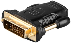 Goobay 68931 HDMI Type-A to DVI-D (24+1-pin) Cable Adapter, Black