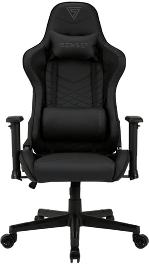 SENSE7 Sessel Gaming-Sessel Eimer-Sessel (Schaukelstuhl) Sitzfläche Schwarz