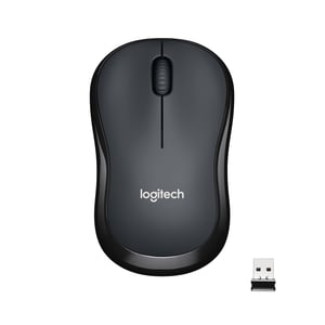 Logitech M220 Silent – kontorsmus, tvåhandsmodell, RF-trådlös, optisk, 1000 DPI