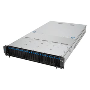 ASUS RS521A-E12-RS24U Socket SP5 Rack (2U) Svart, Silver