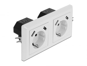 DeLOCK Podwójne gniazdo naścienne z portem ładowania 4 x USB Typ-A 2,8 A