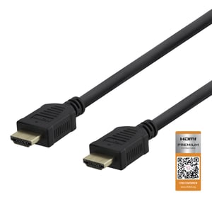 Deltaco 100001 kabel HDMI 0,5 m HDMI Typu A (Standard) Czarny