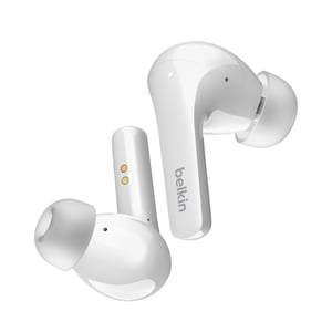 Belkin SOUNDFORM Flow Kabelloses In-Ear-Headset für Anrufe/Musik, USB Typ C, Bluetooth, Weiß