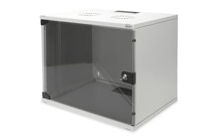 Digitus Szafa sieciowa wisząca 19" 9U rack 540x400, drzwi szyba, szary, niedzielona, niezłożona, 60kg