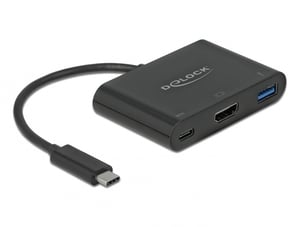 DeLOCK 64091 stacja dokująca USB 3.2 Gen 1 (3.1 Gen 1) Type-C Czarny