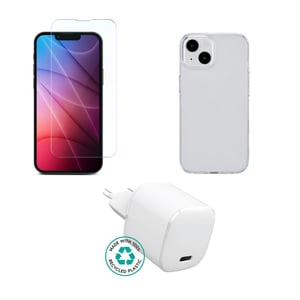 eSTUFF ES-KIT-IPH14 Ladegerät für mobile Geräte Mobiltelefon Transparent, Weiß Wechselstrom Für den Innenbereich