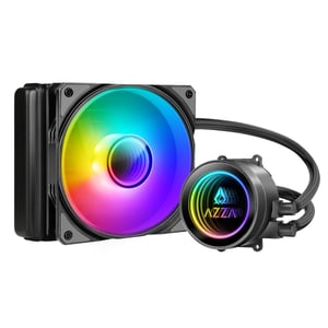 Azza LCAZ-120C-ARGB system chłodzenia komputerów Procesor Zestaw do chłodzenia płynami 12 cm Czarny 1 szt.