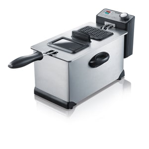 Severin FR 2431 Deep Fryer, Single-Basket, 3 L, Standalone, 2000 W, Stainless Steel