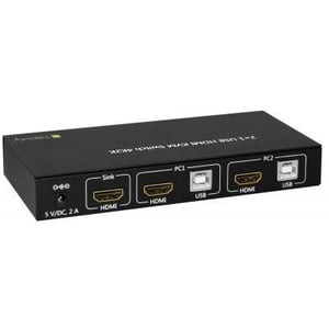 Techly IDATA-KVM-HDMI2U KVM-Switch, schwarz