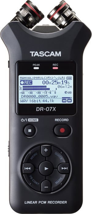 Tascam DR-07X diktafon Minneskort Svart