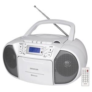 Sencor SPT 3907 W bärbart stereosystem, digitalt 4 W FM, vitt, MP3-spelare