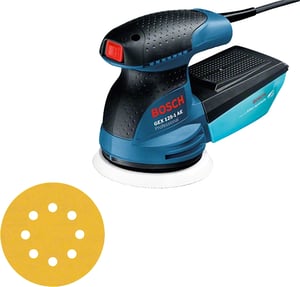 Bosch GEX 125-1 Random-Orbit Sander 12,000 RPM 24,000 OPM Black, Blue, Red 250 W