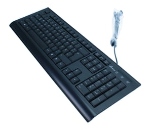 MediaRange MROS101 tangentbord för kontor, USB, QWERTZ, tyskt, svart