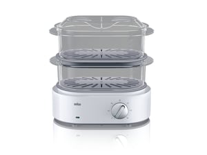 Braun FS 5100 Dampfkochtopf mit 2 Körben. 850 W, weiß