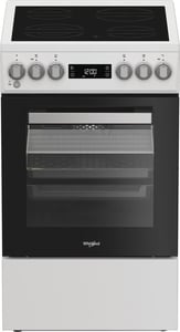 Whirlpool W5V5LCW Fristående spis El Keramisk Svart, Vit