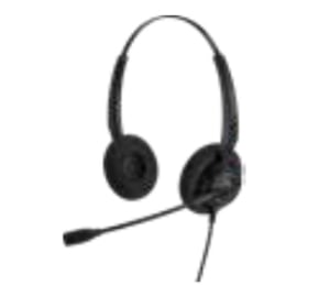 Alcatel-Lucent Enterprise AH 12 GA Hörlurar med sladd, huvudband, kontor/callcenter, svart