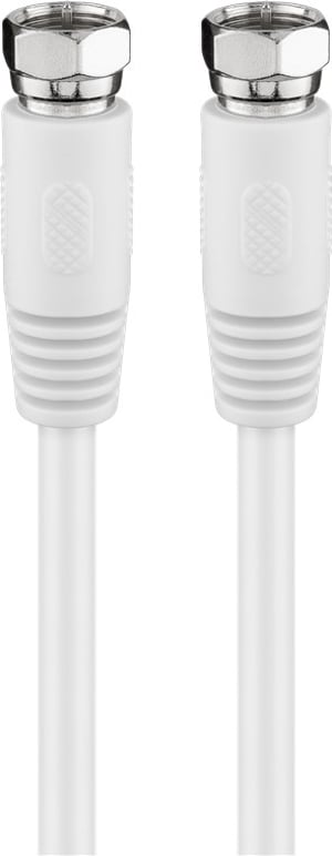 Goobay 50738 kabel koncentryczny 2,5 m F-Typu Biały