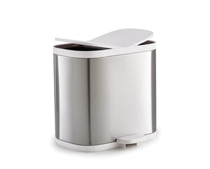 Joseph Joseph 70520 6-liter Rectangular Trash Can, Plastic, Steel, Stainless Steel