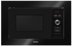 Amica AMMB20E1GB Mikrowelle Schwarz Mikrowelle mit Grill Einbaugerät 20 l 800 W