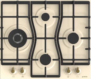Gorenje GW6D42CLI płyta kuchenna Beżowy Wbudowany 60 cm Gaz 4 stref(y)