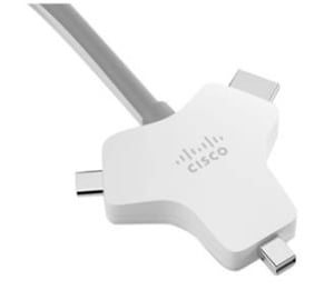 Cisco CAB-HDMI-MUL4K-2M= 2,5 m langes HDMI-Kabel (Typ A, Standard) HDMI + Mini DisplayPort + USB Typ C, silberfarben