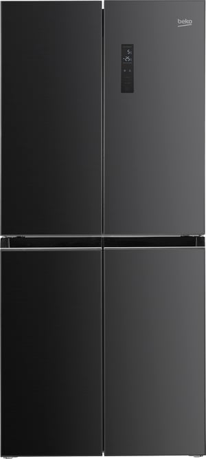Beko GNO4031GS kyl- och frysskåp med öppning på båda sidor, fristående, 421 l, svart, grå
