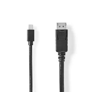 Nedis CCGP37404BK20 2 m DisplayPort to Mini DisplayPort Cable, Black