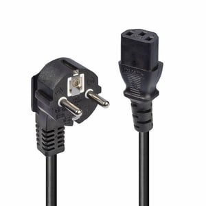 Lindy 30336 Power Cord, Black, 3 m, CEE7/7, C13, Panel
