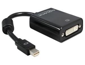 DeLOCK Mini DisplayPort to DVI-I Adapter, 0.18 m, Black