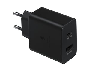 Samsung EP-TA220NBEGEU Portable Device Charger for Headphones, Headsets, Laptops, Smartphones, Smartwatches, and Tablets—Black, AC Power, Indoor Use