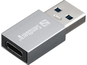 Sandberg 136-46 USB-A to USB-C Adapter, Aluminum