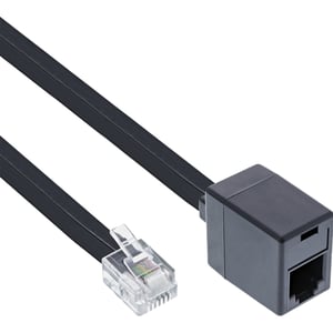 InLine 18832 telefonkabel 2 m Svart