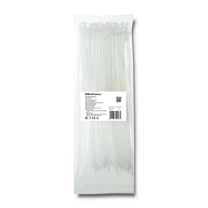 Qoltec 52207 kabelband Kabelband för stege Nylon Vitt 100 st.
