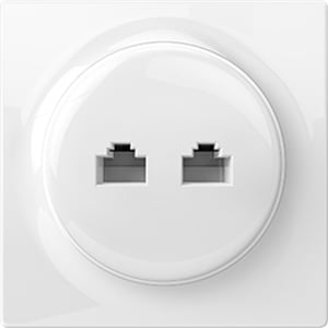 Fibaro Walli N eluttag 2 x RJ-45 Vit
