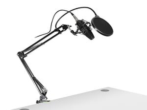 Tracer Microphone set Studio PRO Czarny Mikrofon stołowy