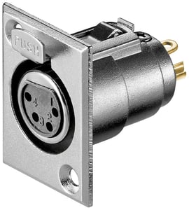 Goobay 11972 XLR-Steckdose, grau