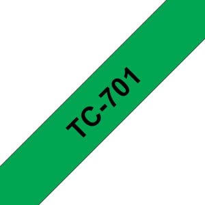 Brother TC-701 taśmy do etykietowania Czarny na zielonym