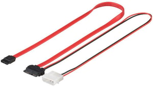 Microconnect PI2025 SATA Cable, 0.25 m, 7-pin SATA, Black