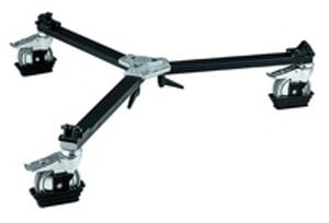 Manfrotto 114MV Cine/Video Dolly mit Spikes, 3-Bein-Stativ, schwarz