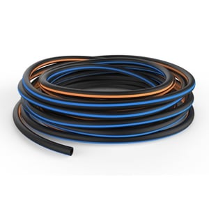Fiskars 1027102 20-meter Above-Ground Garden Hose, Black, Blue, Orange