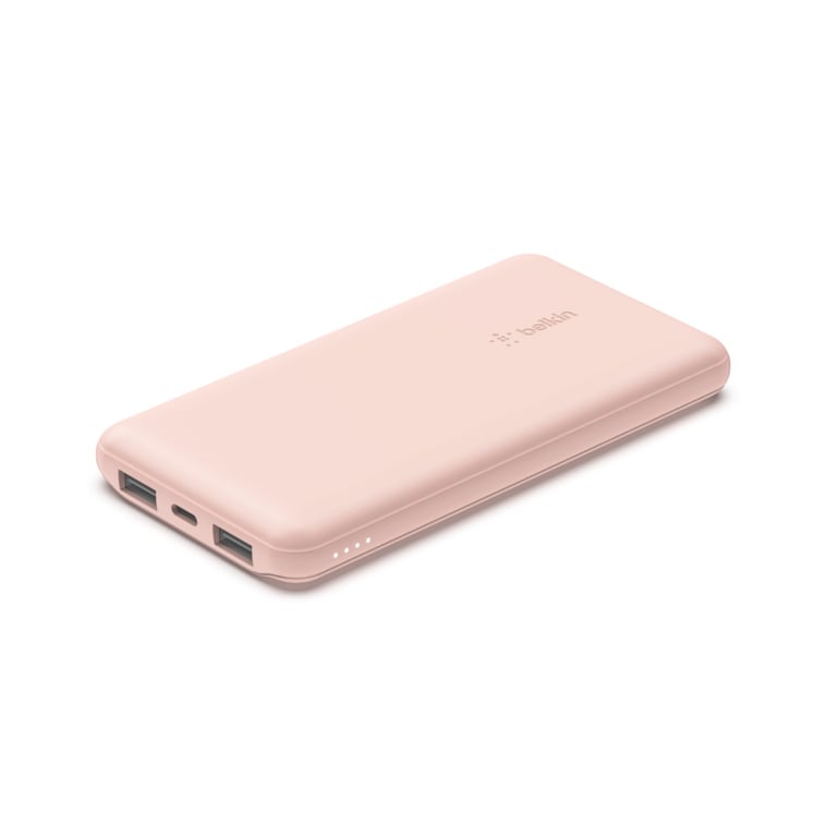 фото Зовнішній акумулятор (павербанк) Belkin 10000mAh 15W Dual USB-A USB-C rose gold (BPB011BTRG)