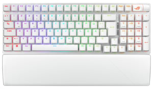 ASUS ROG Strix Scope II 96 trådlöst gamingtangentbord USB + RF Wireless + Bluetooth QWERTZ tyska vitt