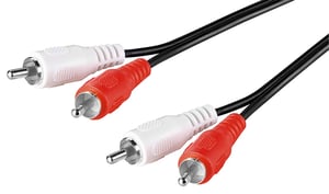 Goobay 50028 kabel audio 1,5 m 2 x RCA Czarny