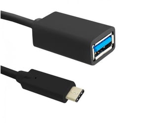 Qoltec 0.2m USB 3.1 C / USB 3.0 A kabel USB USB 3.2 Gen 1 (3.1 Gen 1) 0,2 m USB C USB A Czarny