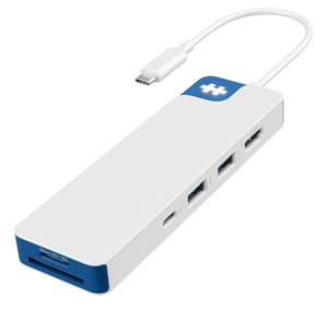 HYPER HD4102BUGL huby i koncentratory USB 3.2 Gen 1 (3.1 Gen 1) Type-C 5000 Mbit/s Niebieski, Biały