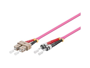 Alcasa 10m SC/ST InfiniBand / Fiber Optic Cable, Purple