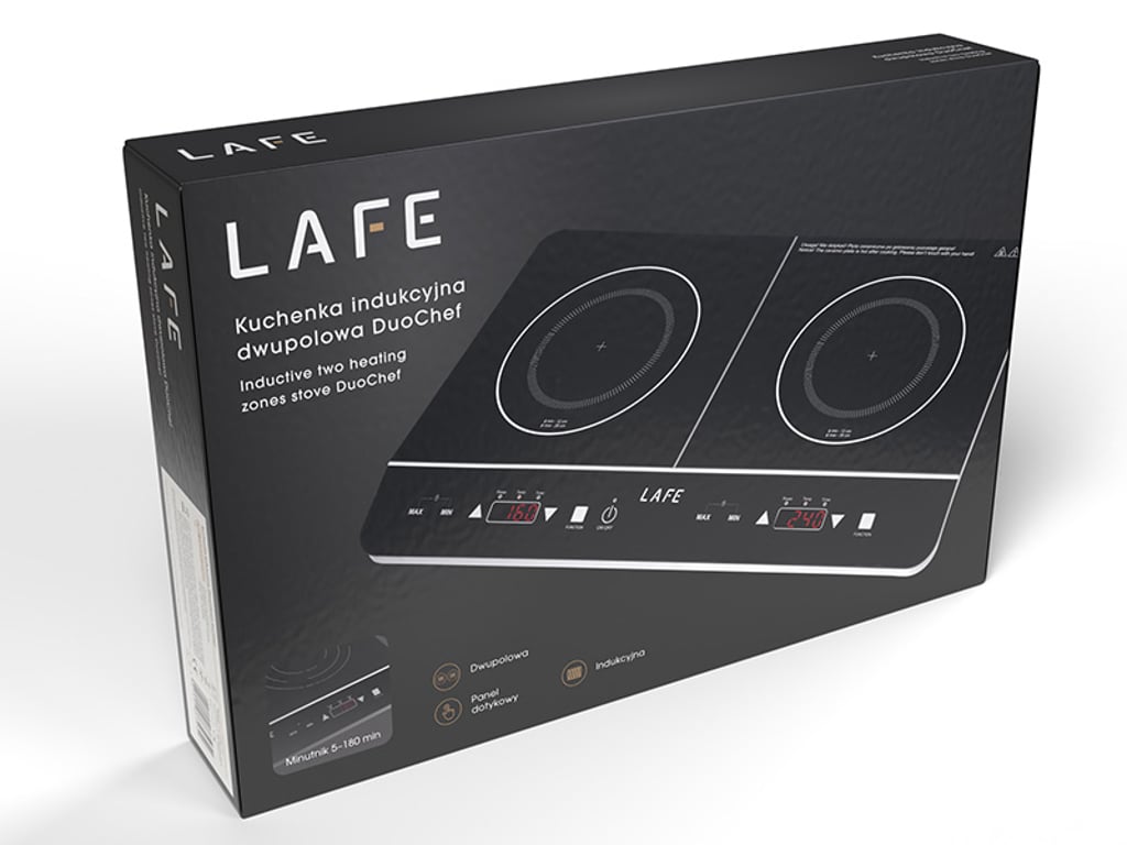 Lafe LAFKUC46380 płyta kuchenna Czarny Blat 2 stref(y)