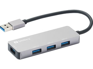 Sandberg 333-67 USB 3.2 Gen 1 (3.1 Gen 1) Typ-A-Hubs und -Hub-Sets, 5000 Mbit/s, grau