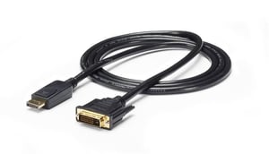 StarTech DP2DVI2MM6 adapter kablowy 1,8 m DisplayPort DVI-D Czarny